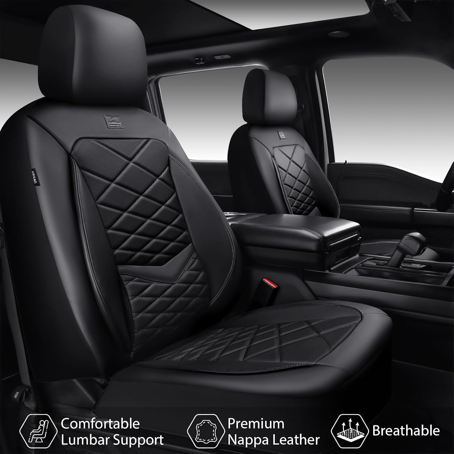 Detalle 2 de CAR PASS Luxury Nappa Leather Seat Covers