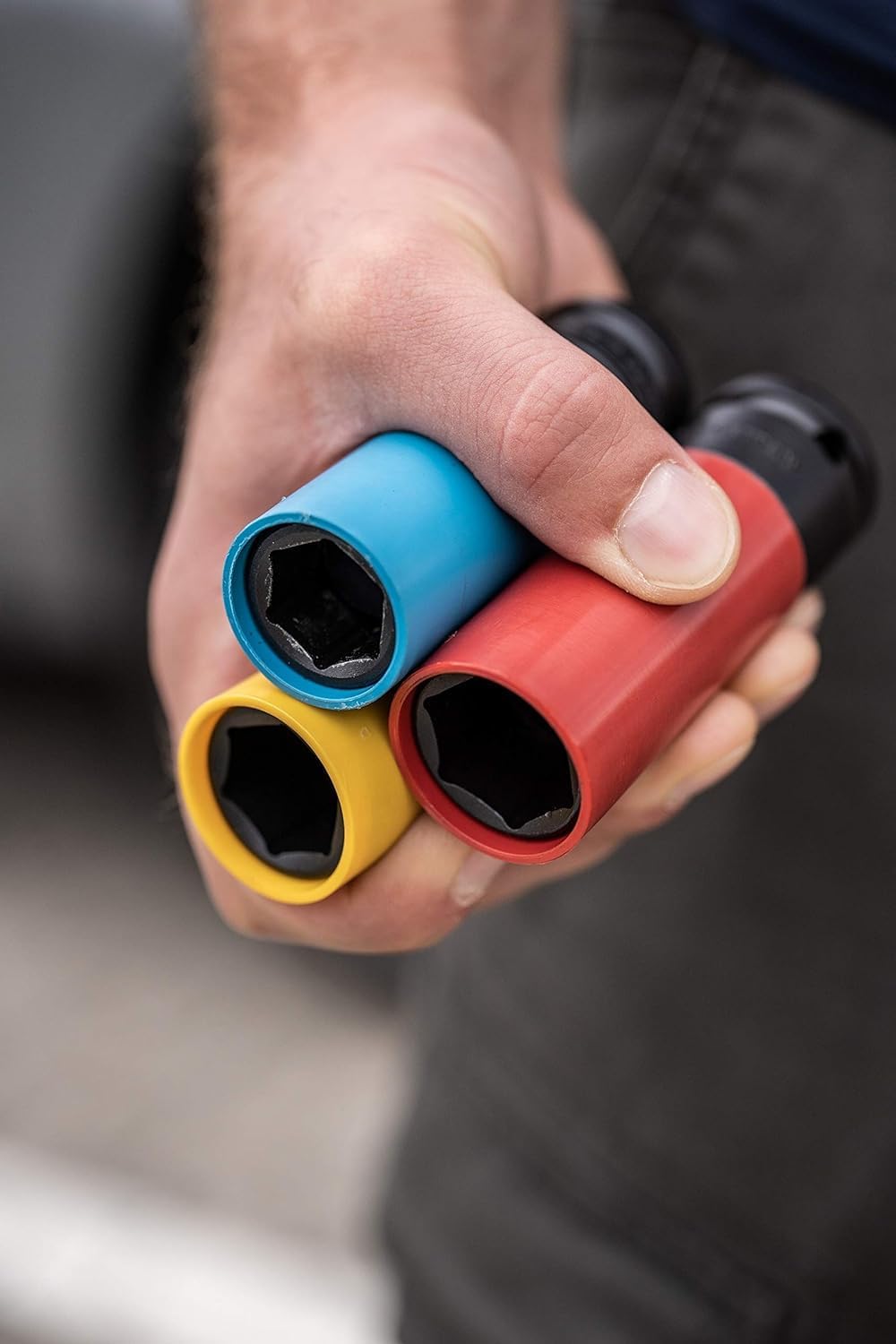 Thumbnail 2 de HAZET Steckschlüssel-Satz 903SPC/3 I 12,5 mm Vierkantantrieb – 17–21 mm, Kunststoffhülse, für Felgen aus Aluminium