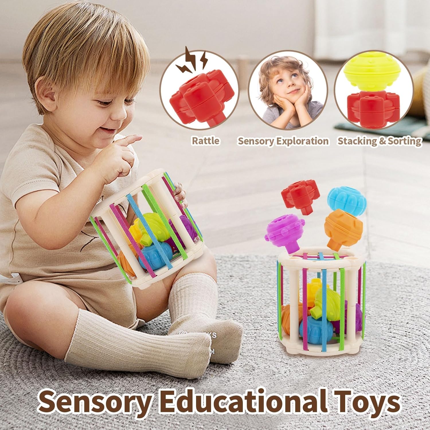 Thumbnail 6 de LUCKFUTURE 8-in-1 Montessori Toy Set 6–18 months