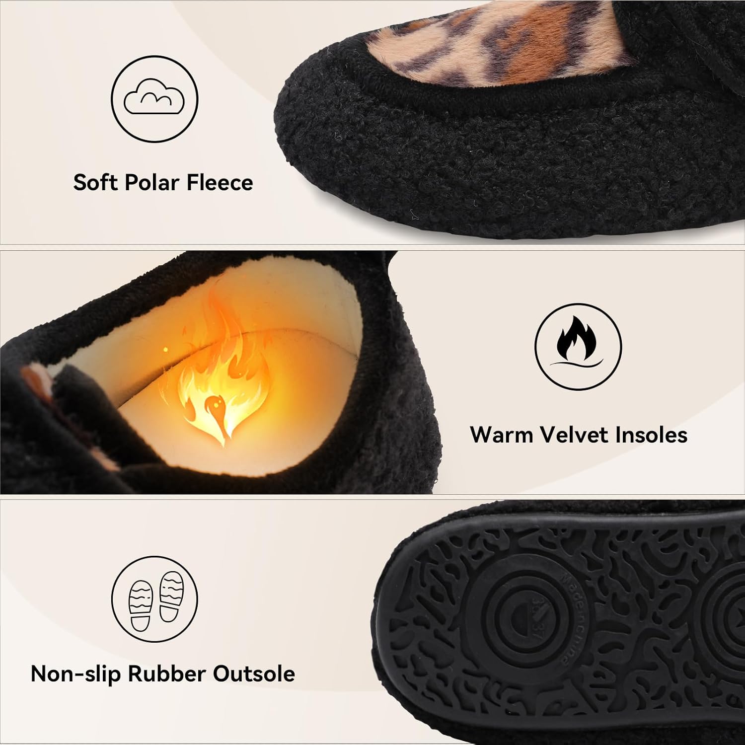 Detalle 2 de BARERUN Slippers with Faux Fur