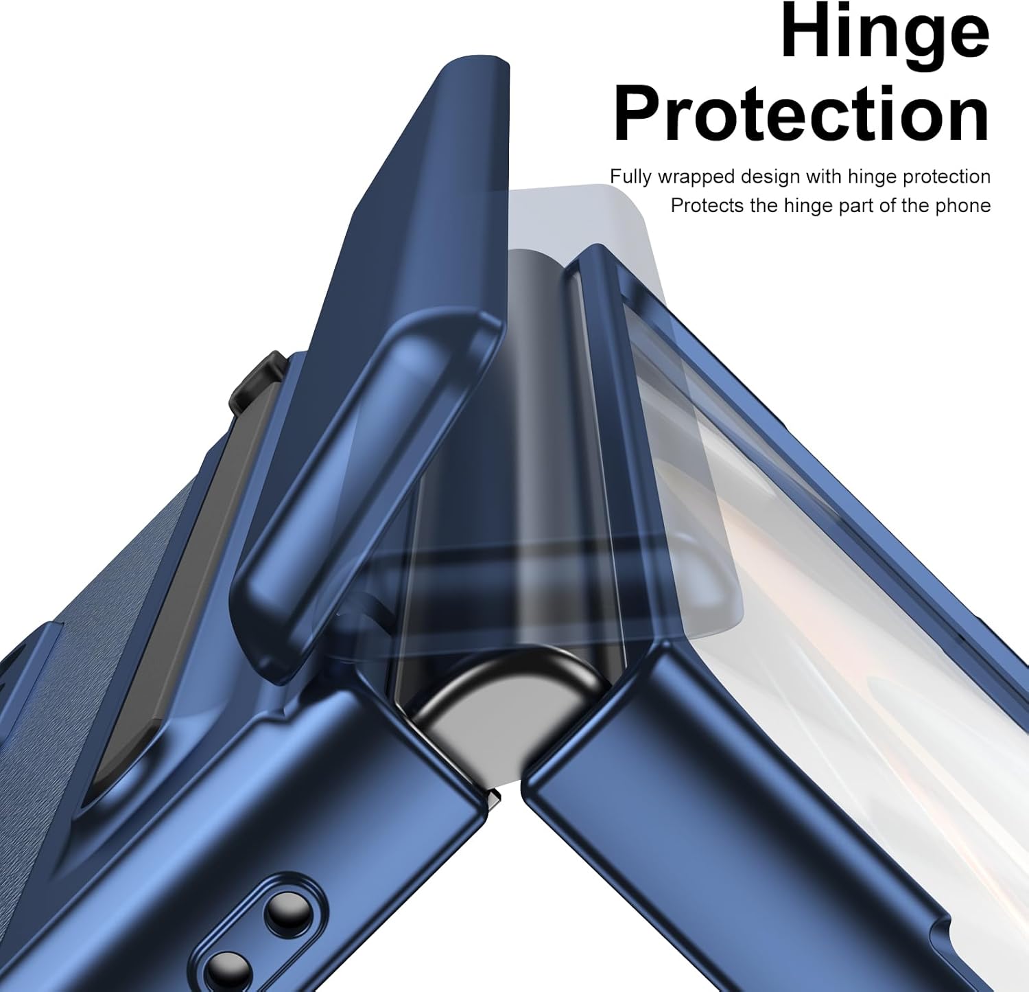 Thumbnail 2 de Custodia per Galaxy Z Fold3 con Penna Stilo, Cerniera Protetta e Pellicola in Vetro Temperato – Blu