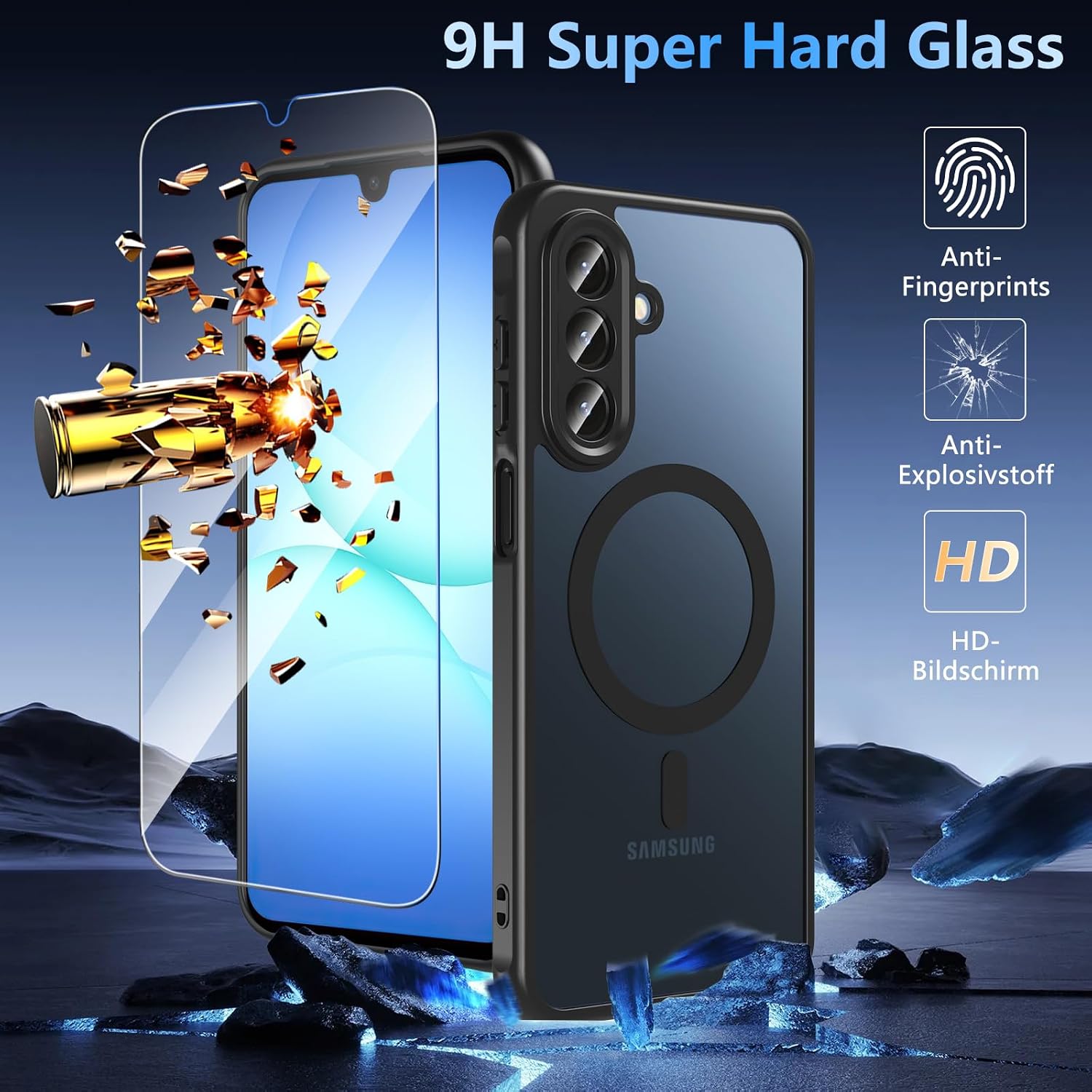 Detalle 2 de Hensinple Samsung Galaxy A17 Magnetic Case with Screen Protector