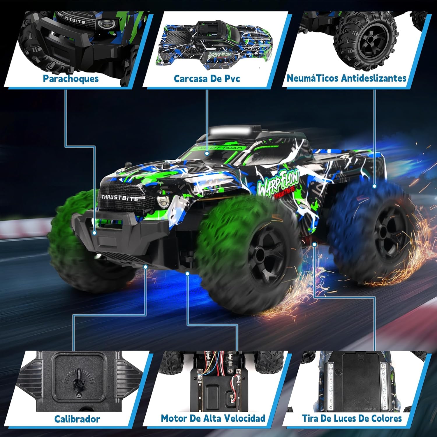 Thumbnail 4 de JOYTREKY 1:18 RC Car 25 km/h with LED lights