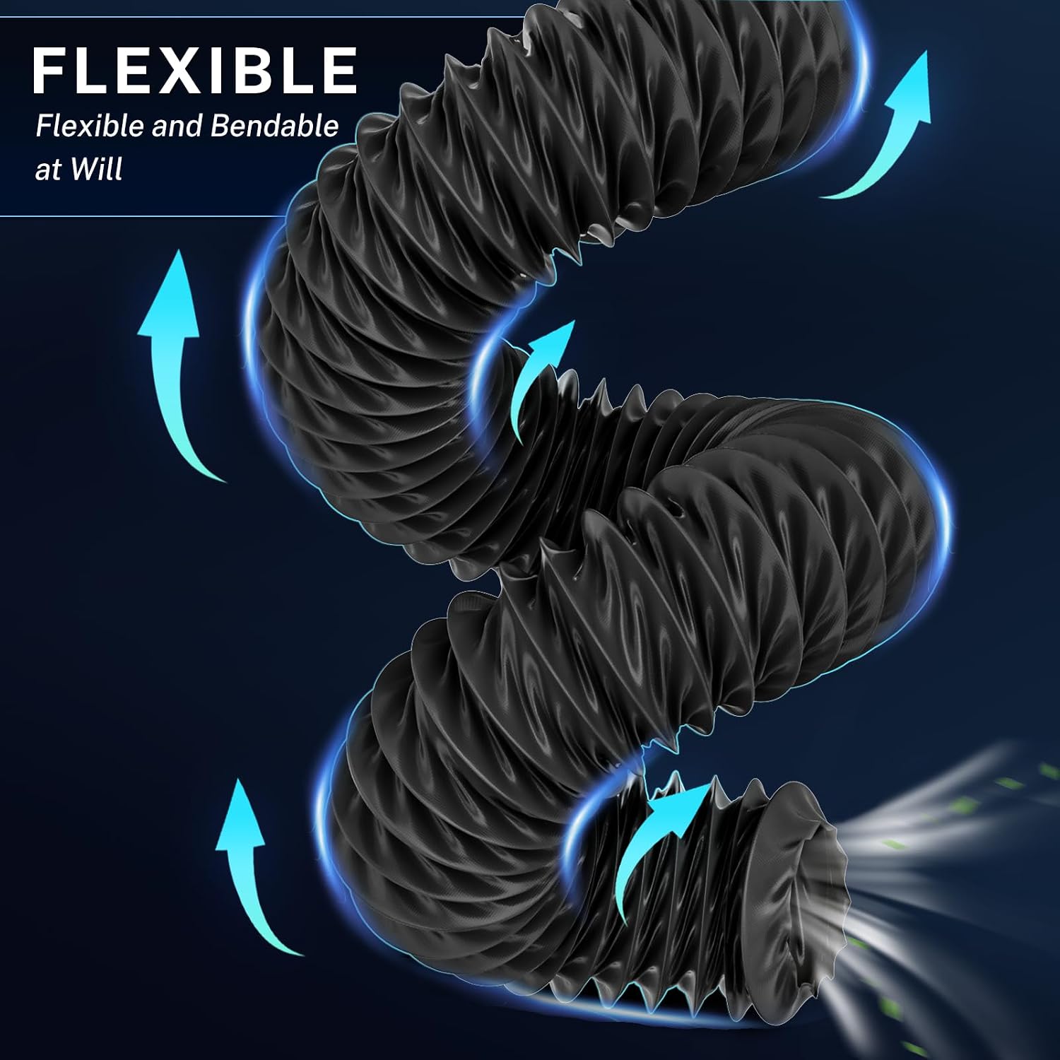 Thumbnail 3 de 75mm nylon flexible ventilation hose 2.5m