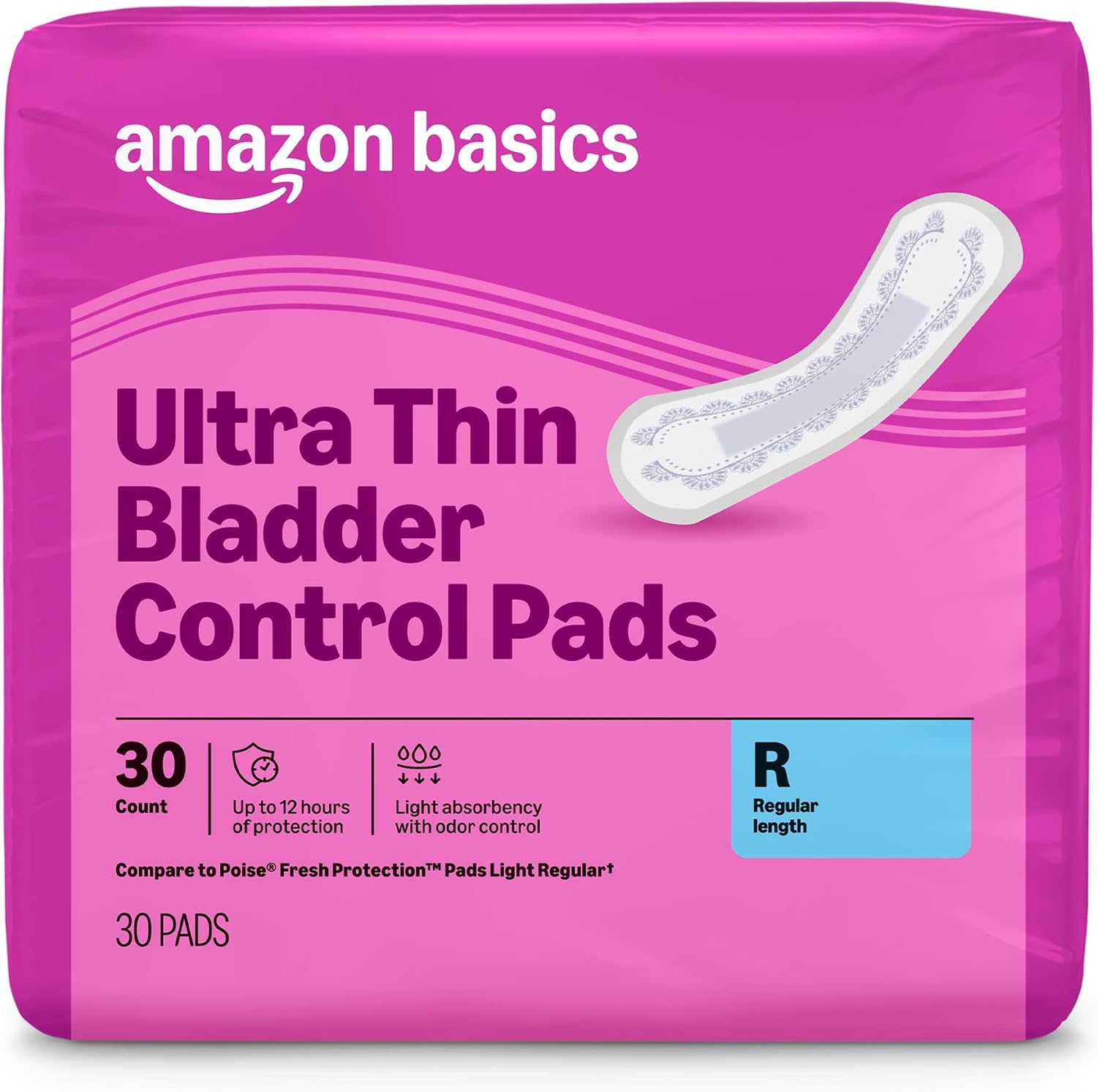 Detalle de Amazon Basics Ultra Thin Pads 30 Pack