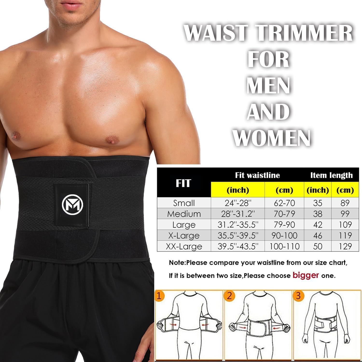 Thumbnail 6 de Moolida Waist Trainer Belt, XX-Large, Neoprene with Adjustable Back Support