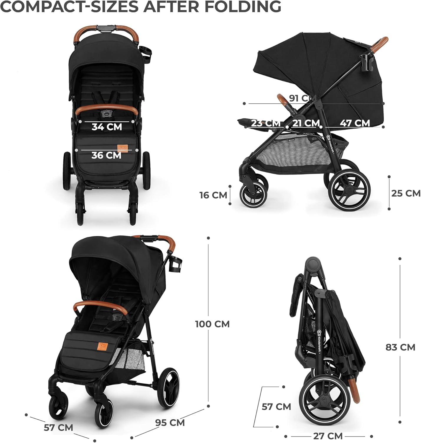 Thumbnail 6 de Kinderkraft Grande Plus Stroller: From Birth to 22 kg with Lie-Flat Position