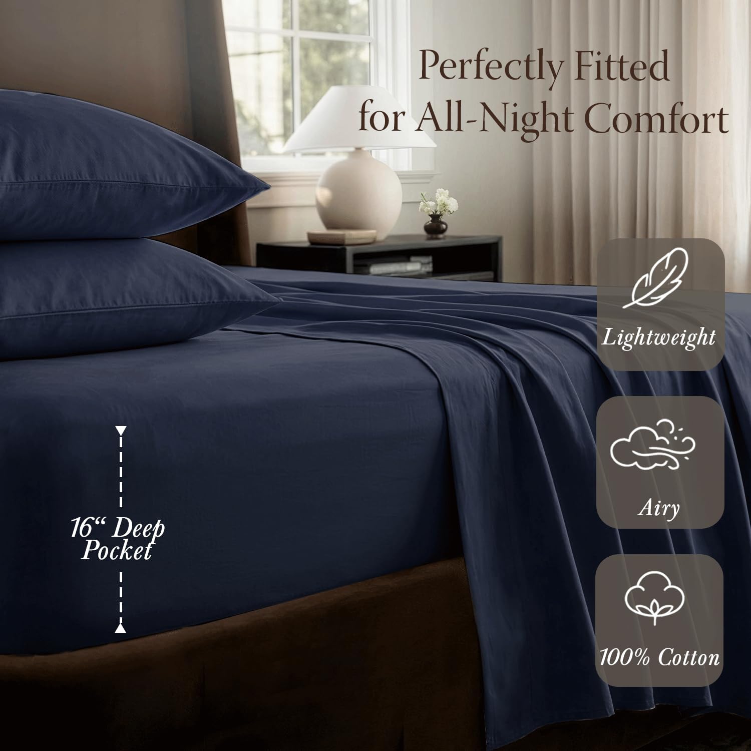 Thumbnail 2 de Threadmill King Egyptian Cotton sheets, 400-thread