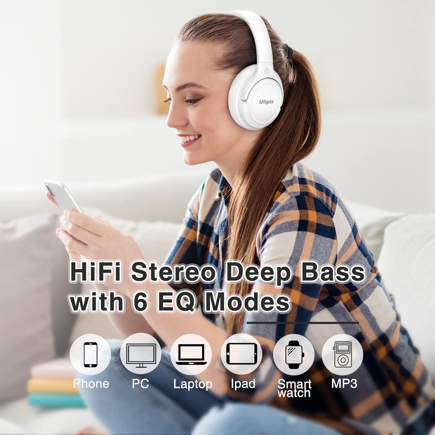 Detalle 2 de Uliptz Auriculares Bluetooth 5.3, 65 h