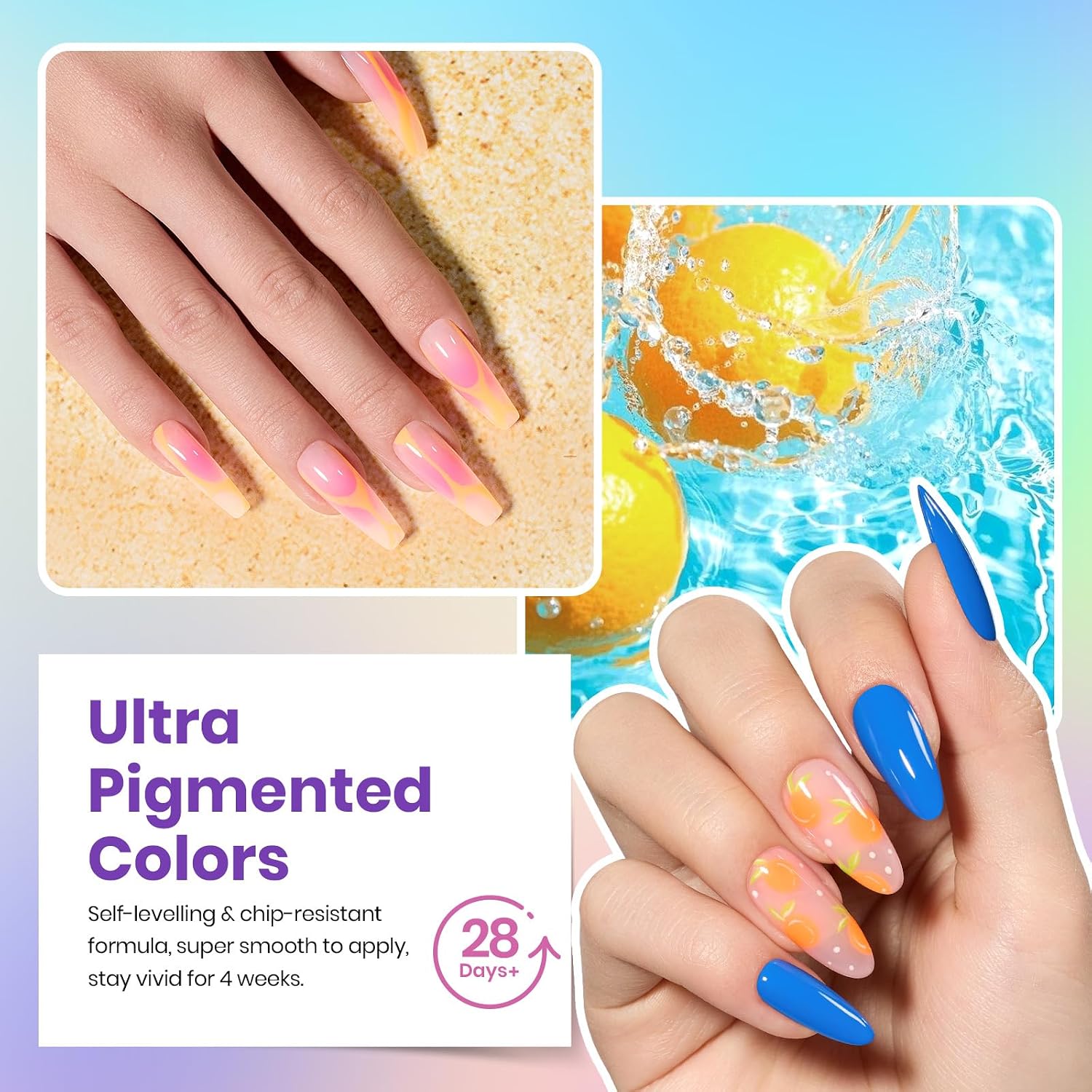 Detalle 2 de beetles Gel Nail Polish Spring Gel Set (55 Colors) with Base, Glossy/Matte Top Coats