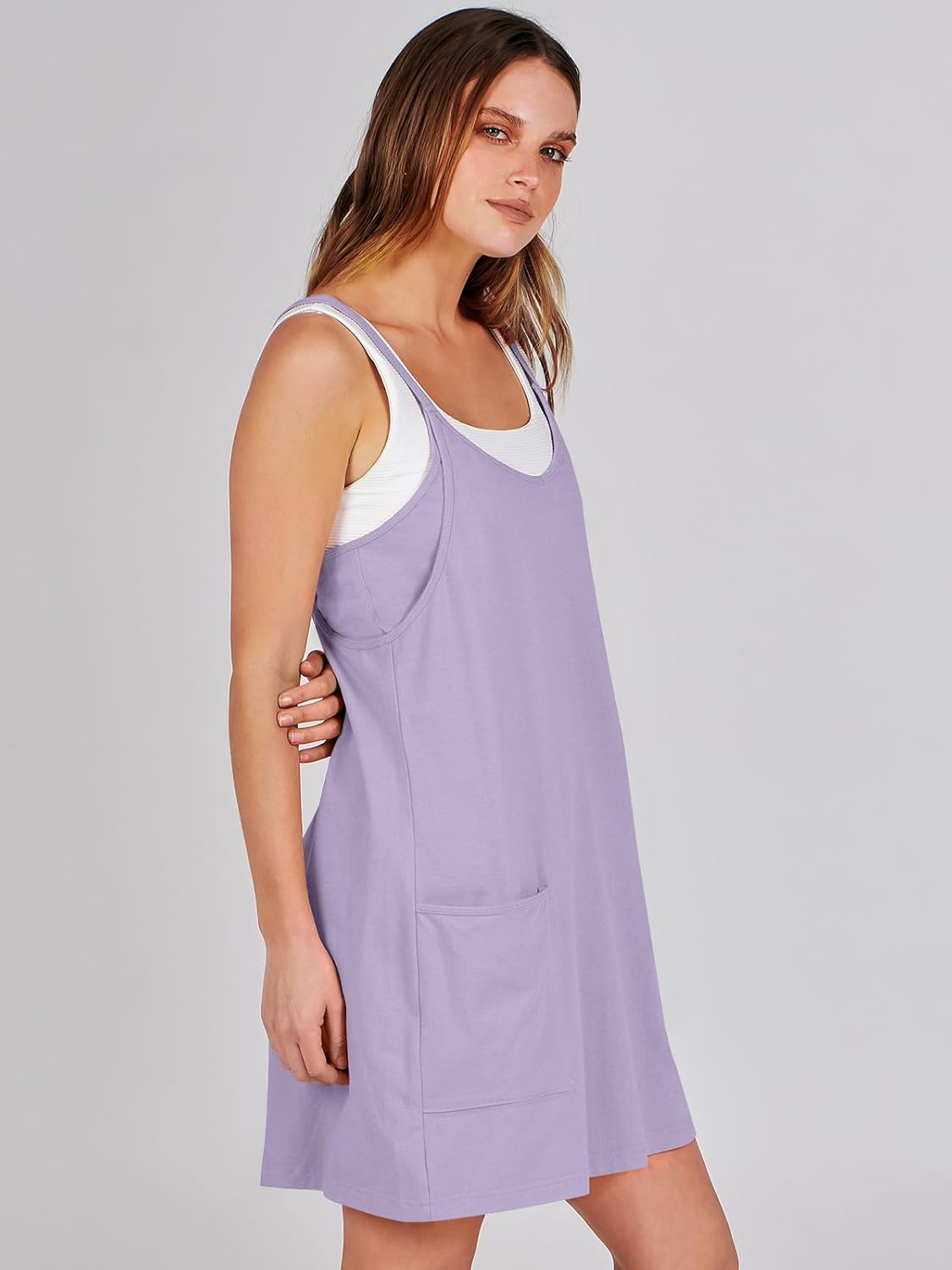 Detalle 2 de ANRABESS Women Athletic Dress with Built‑In Shorts