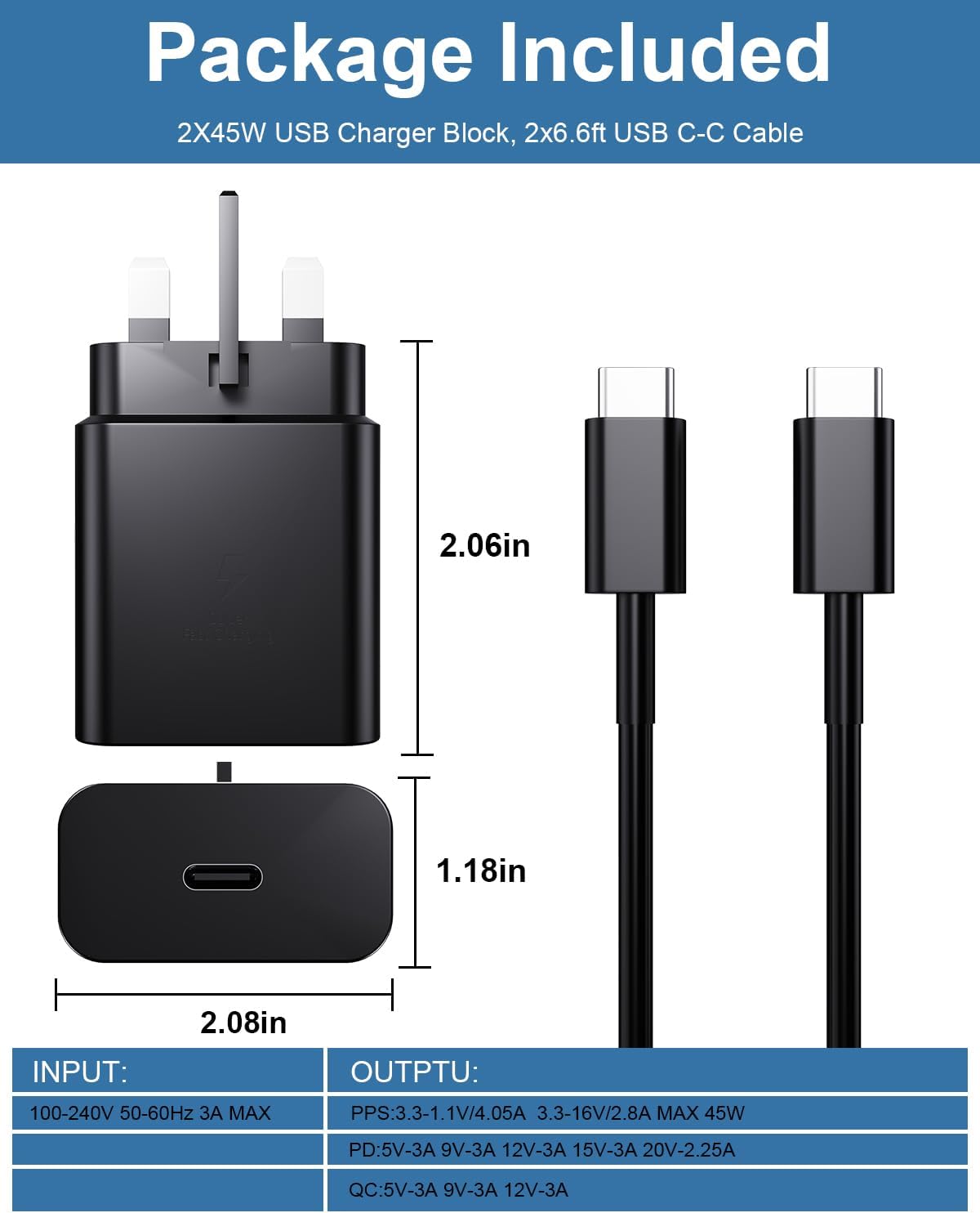 Thumbnail 5 de Super Fast Charger USB C 45W 2 PACK