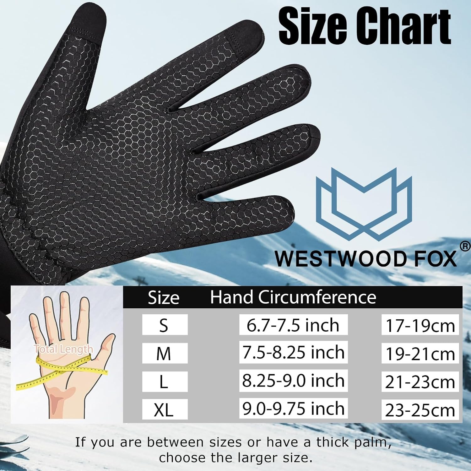 Detalle 1 de WESTWOOD FOX Small Thermal Cycling Gloves with Touchscreen Fingers and Grip