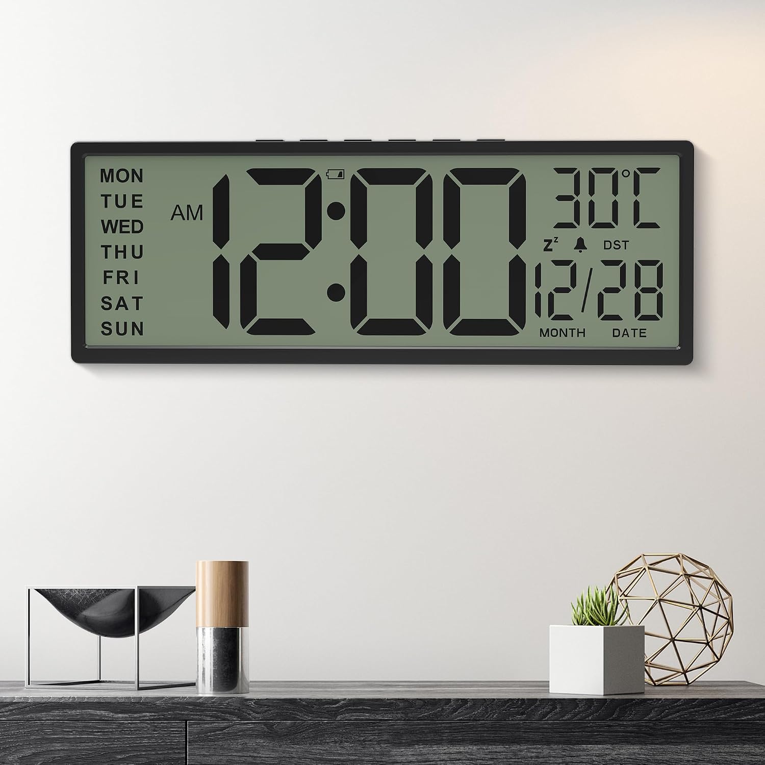 Thumbnail 6 de LEIKE digital wall clock, 15-inch
