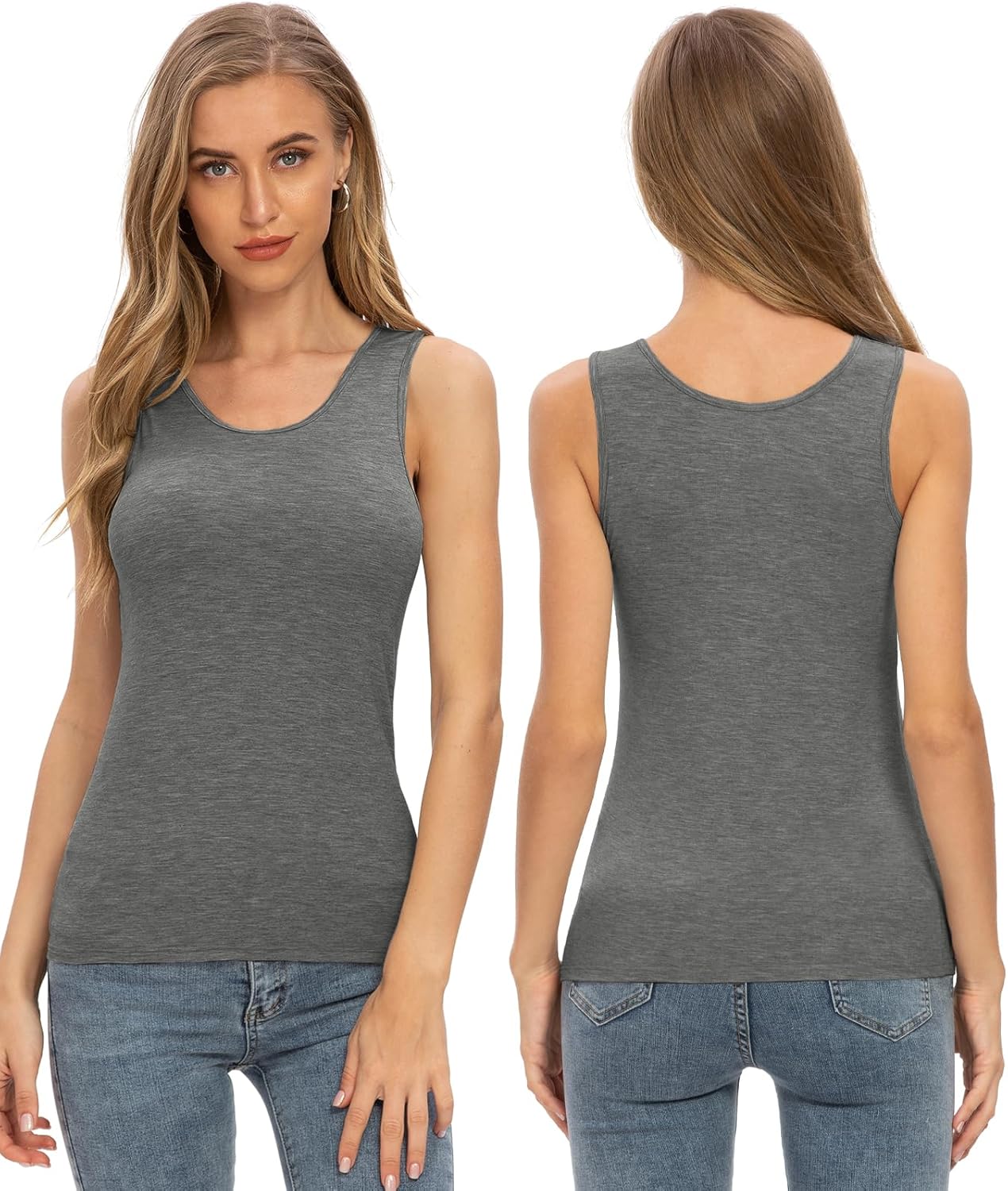 Thumbnail 1 de vislivin Elastische Damen Tanktops 3/4er Pack – vielseitige Unterhemden aus Modal-Spandex