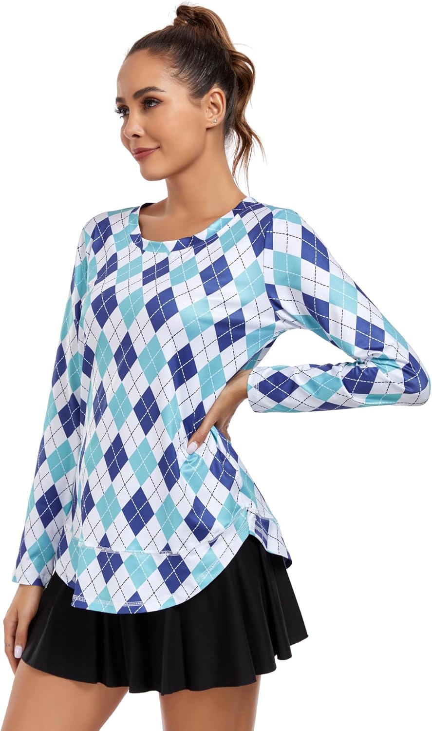 Thumbnail 3 de Deaviya Women's Long Sleeve Sports Top – Breathable, Loose-Fitting Training Tee for Yoga, Running and Golf