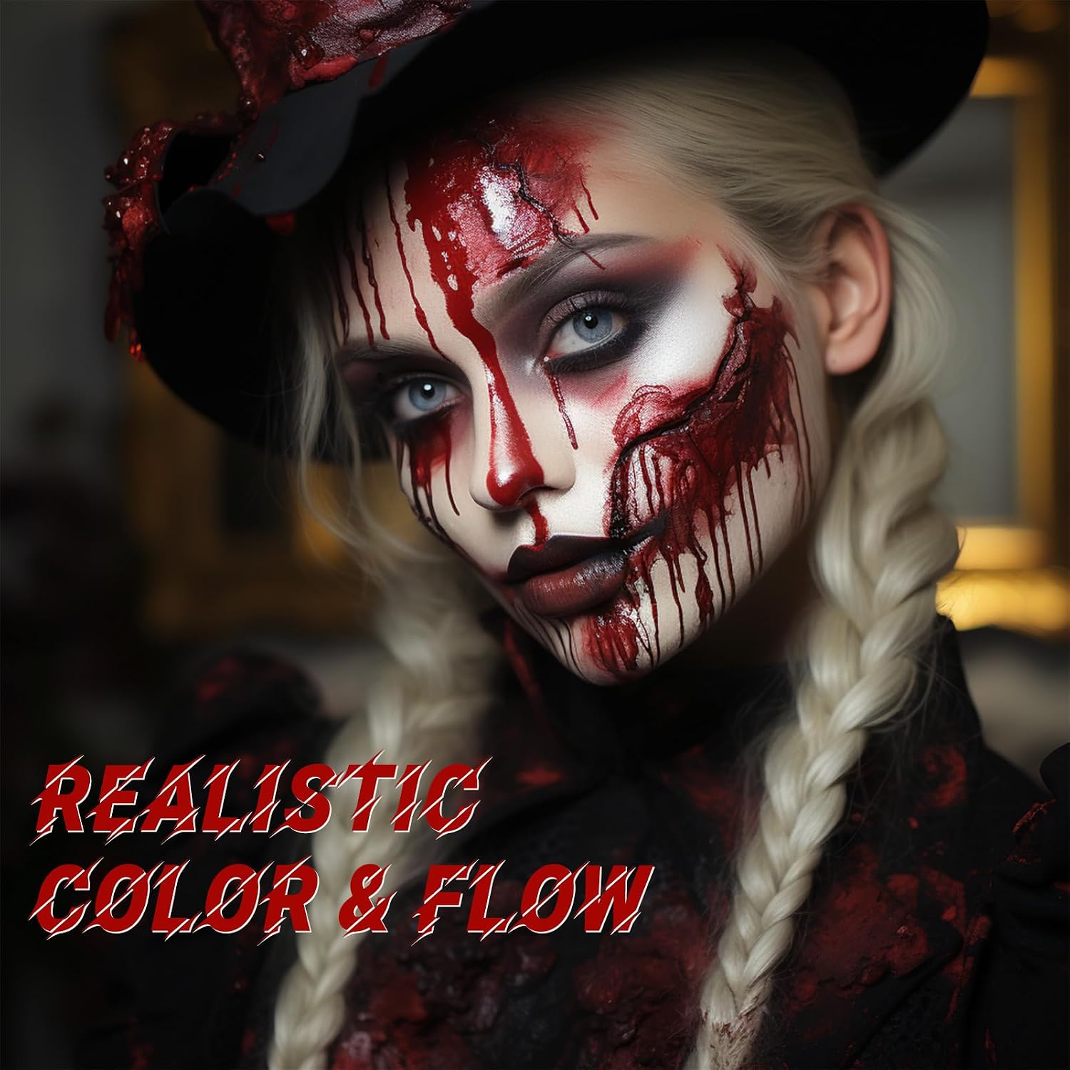 Detalle de BOBISUKA Dark + Fresh Fake Blood Spray, 3-Piece Washable SFX Makeup Kit