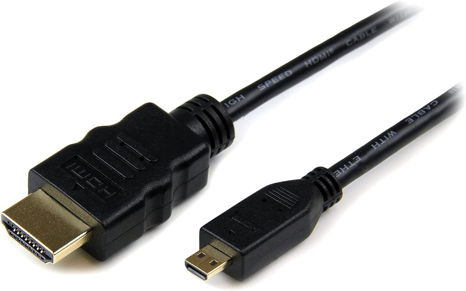 Detalle de StarTech.com 3m Micro HDMI (Typ-D) auf HDMI (Typ-A) Kabel mit Ethernet – 4K60? Nein, 4K 30 Hz, Hochleistungs-Adapterkabel