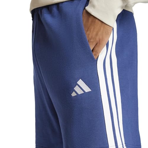 Thumbnail 3 de adidas Uomo Essential Three Stripes French Terry Short azul oscuro/blanco (3XL)