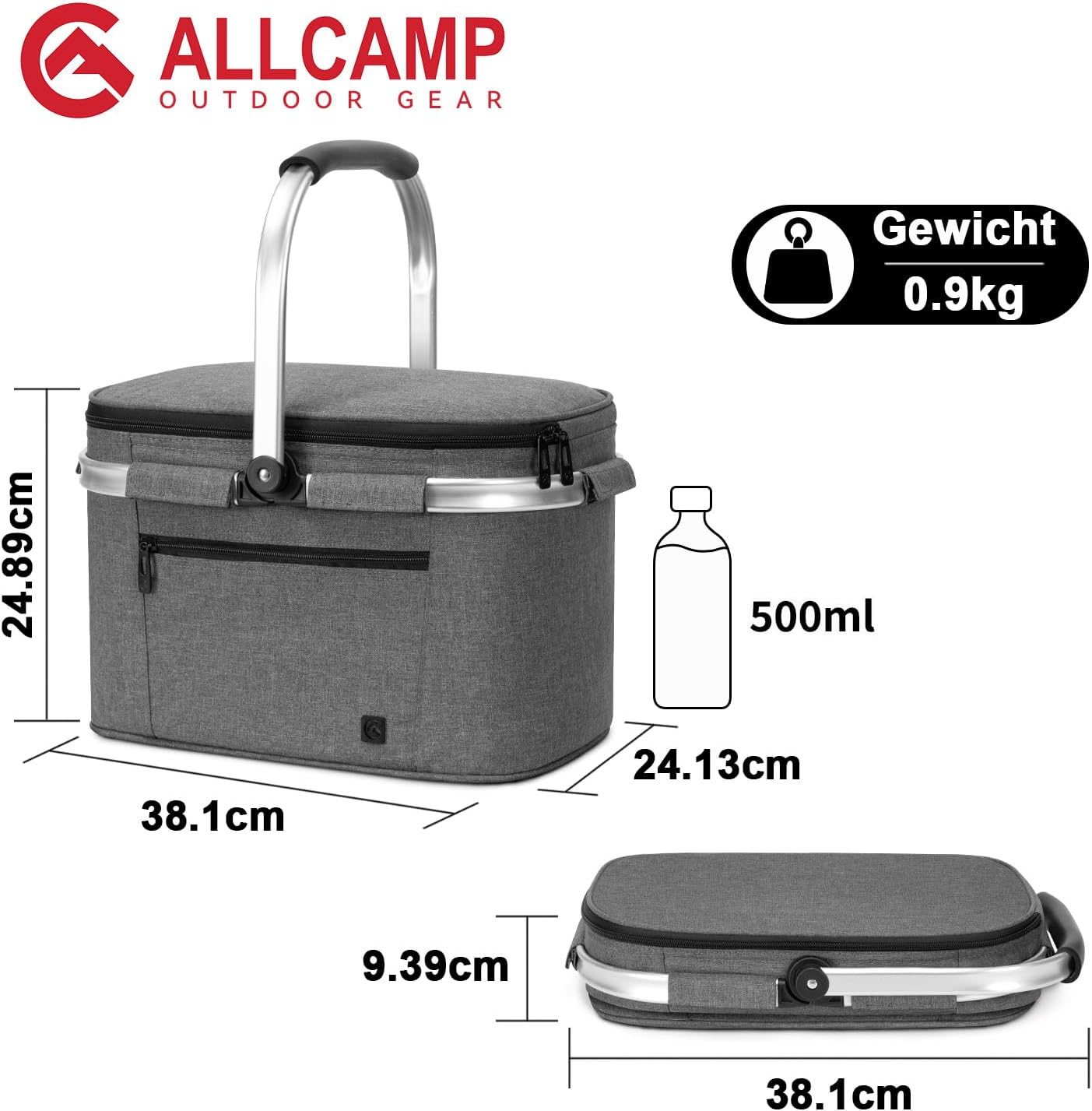 Detalle 2 de ALLCAMP Faltbar Isoliert Kühltasche