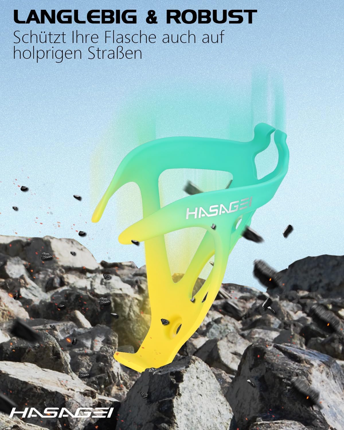 Detalle de HASAGEI Universeller Fahrradflaschenhalter – rutschfest, ultraleicht und kompatibel mit Standardflaschen