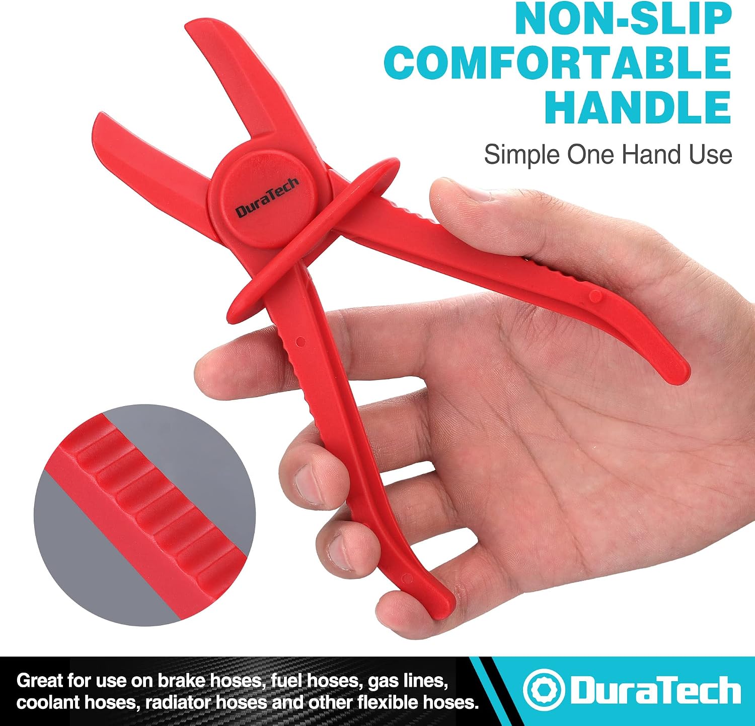 Detalle de DURATECH Pinces à durite 6 pièces : colliers de serrage pour tuyaux flexibles (3 tailles)