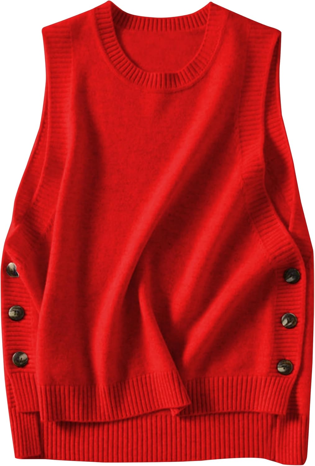 Detalle 1 de Mingzhu Women's Sweater Vest, Ribbed Knit