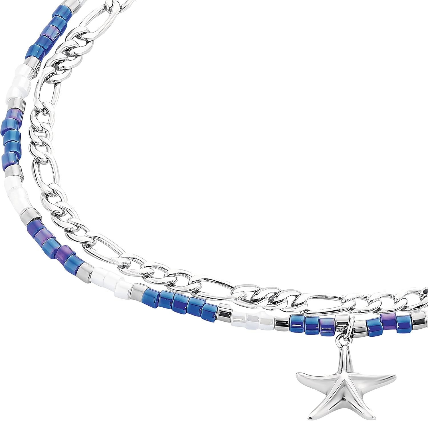 Thumbnail 1 de s.Oliver Fußkette aus 925 Sterling Silber und Edelstahl mit Glassteinen – Sommerschmuck im Geschenk-Set