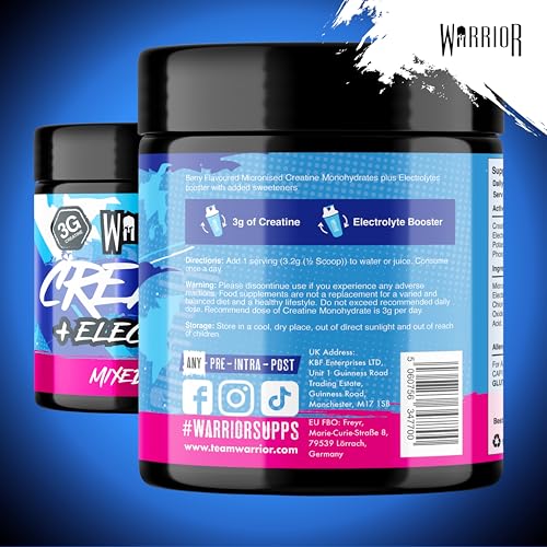 Detalle 2 de Warrior Creatine Plus Electrolytes 360g – Hydration and Strength Support