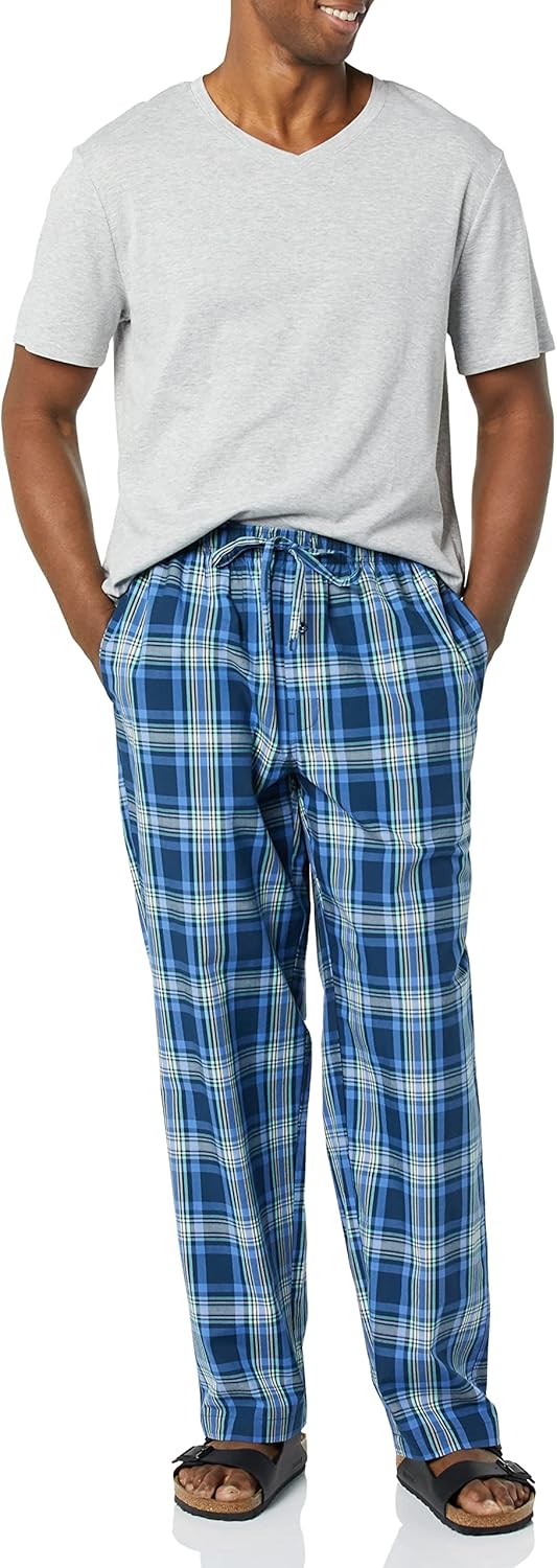Thumbnail 6 de Amazon Essentials Men’s Cotton Poplin Pajama Set (Relaxed Fit) with T-Shirt