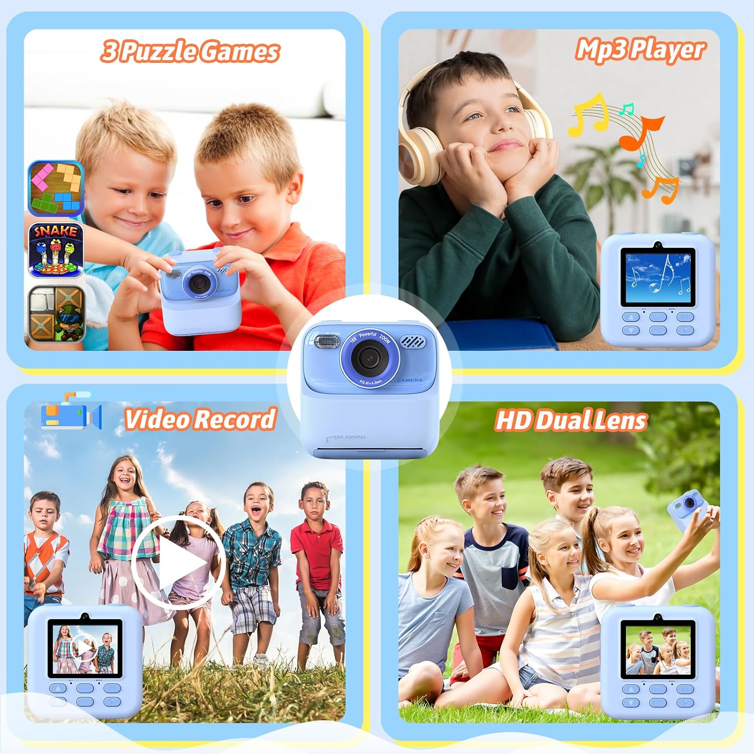 Thumbnail 2 de Cimizi P79 Kids Instant Print Camera, 1080p Video, Dual Lenses, 2.4-Inch Screen