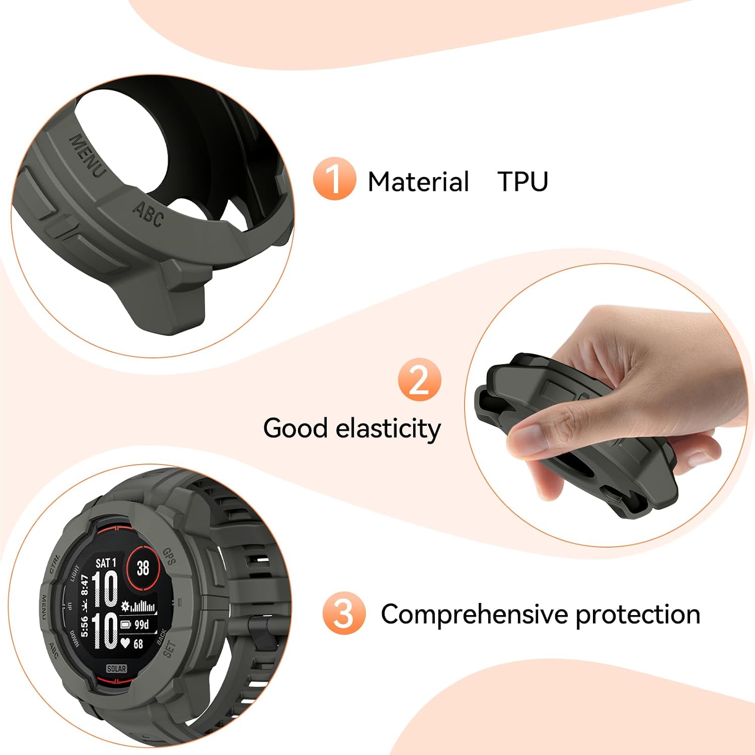 Detalle 1 de Overstep Instinct 3 45mm TPU case cover