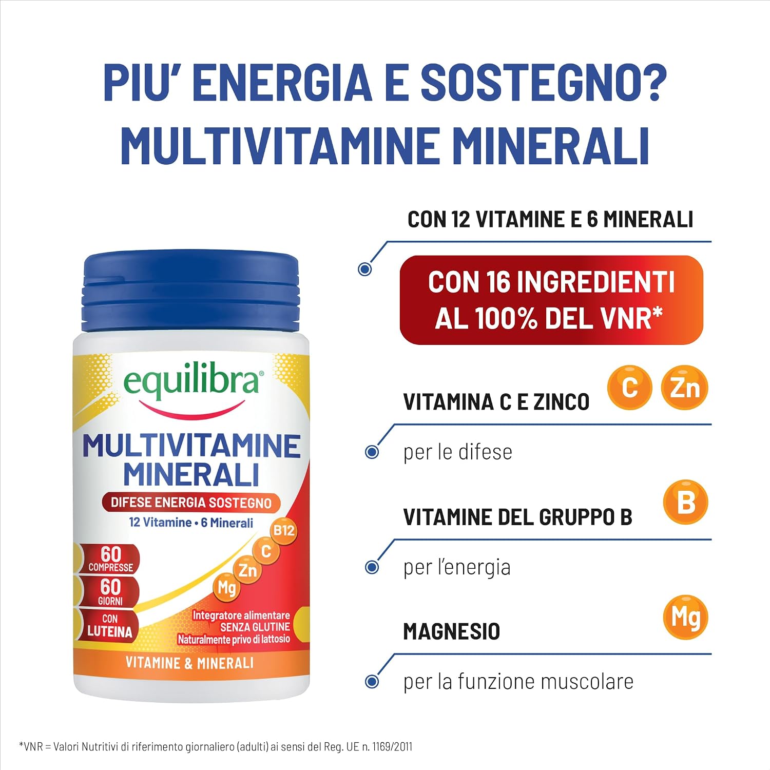 Detalle 2 de Equilibra Multivitamine e Minerali 60 compresse 💊