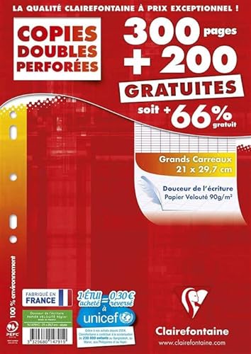 Detalle de Clairefontaine 14791C Bloc 500 páginas 21×29,7 cm 90 g/m²