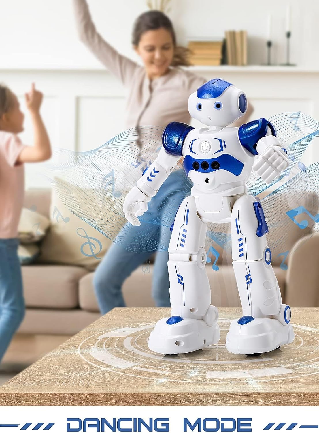 Detalle de KingsDragon Remote-Control Robot Toy with Gesture Control and 50-Action Programming