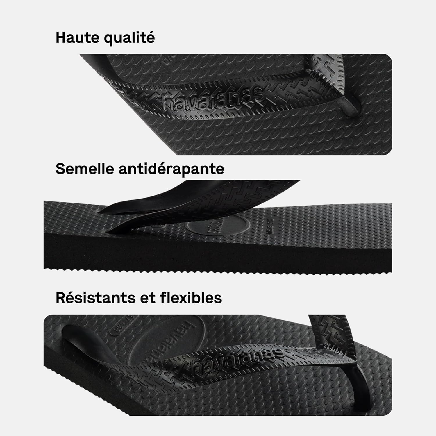 Detalle 2 de Havaianas Schuhe Top – Tongs unisex monochromes, confort durable et look minimaliste
