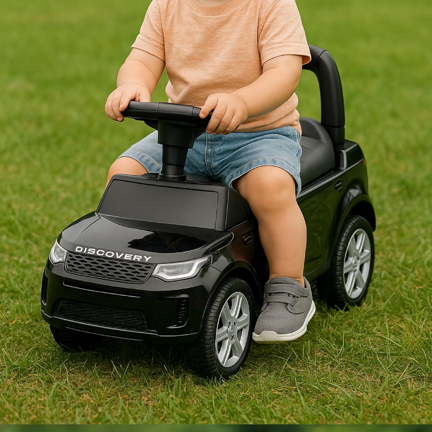 Detalle de Baroni Toys Land Rover Ride-On – voiture pour enfants 1–4 ans avec phares LED, sons réalistes et rangement
