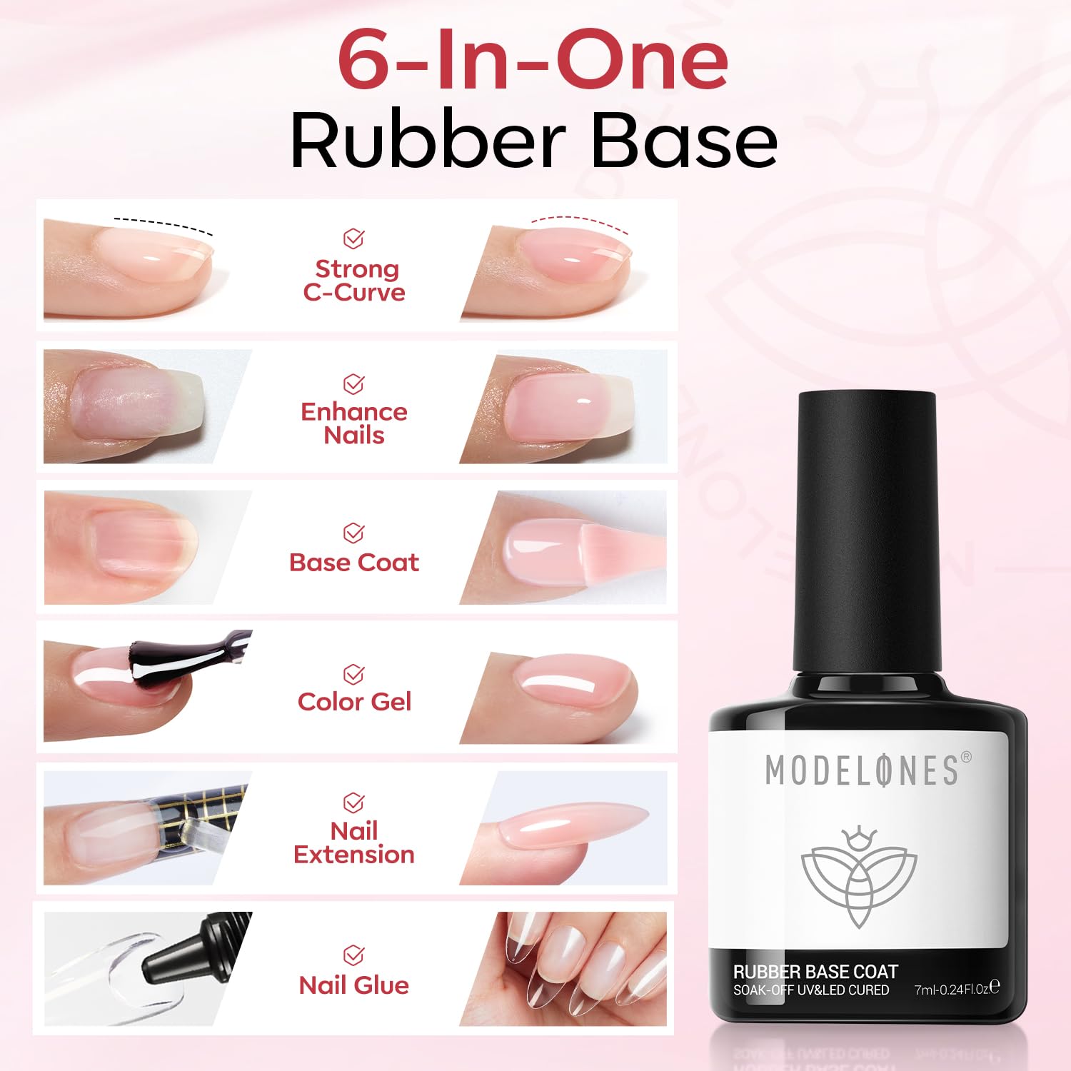 Thumbnail 4 de Modelones Rubber Base Gel Set 6 Colors