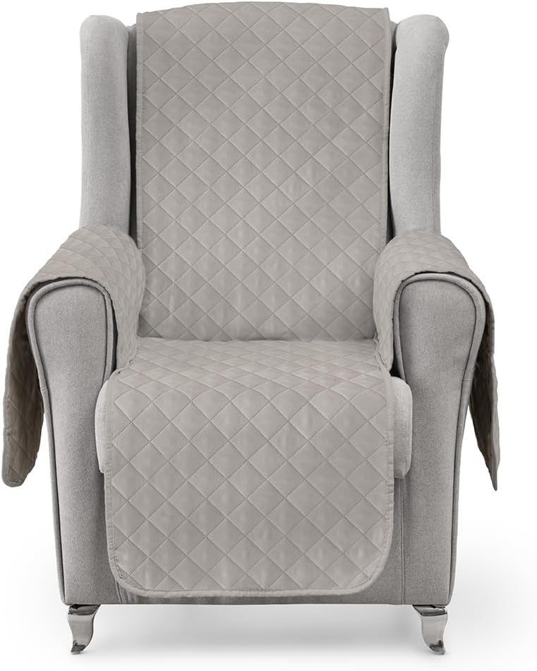 Thumbnail 2 de Copripoltrona Luka 1 Posto con Braccioli – Misura 55 cm, Avorio, Textil-home
