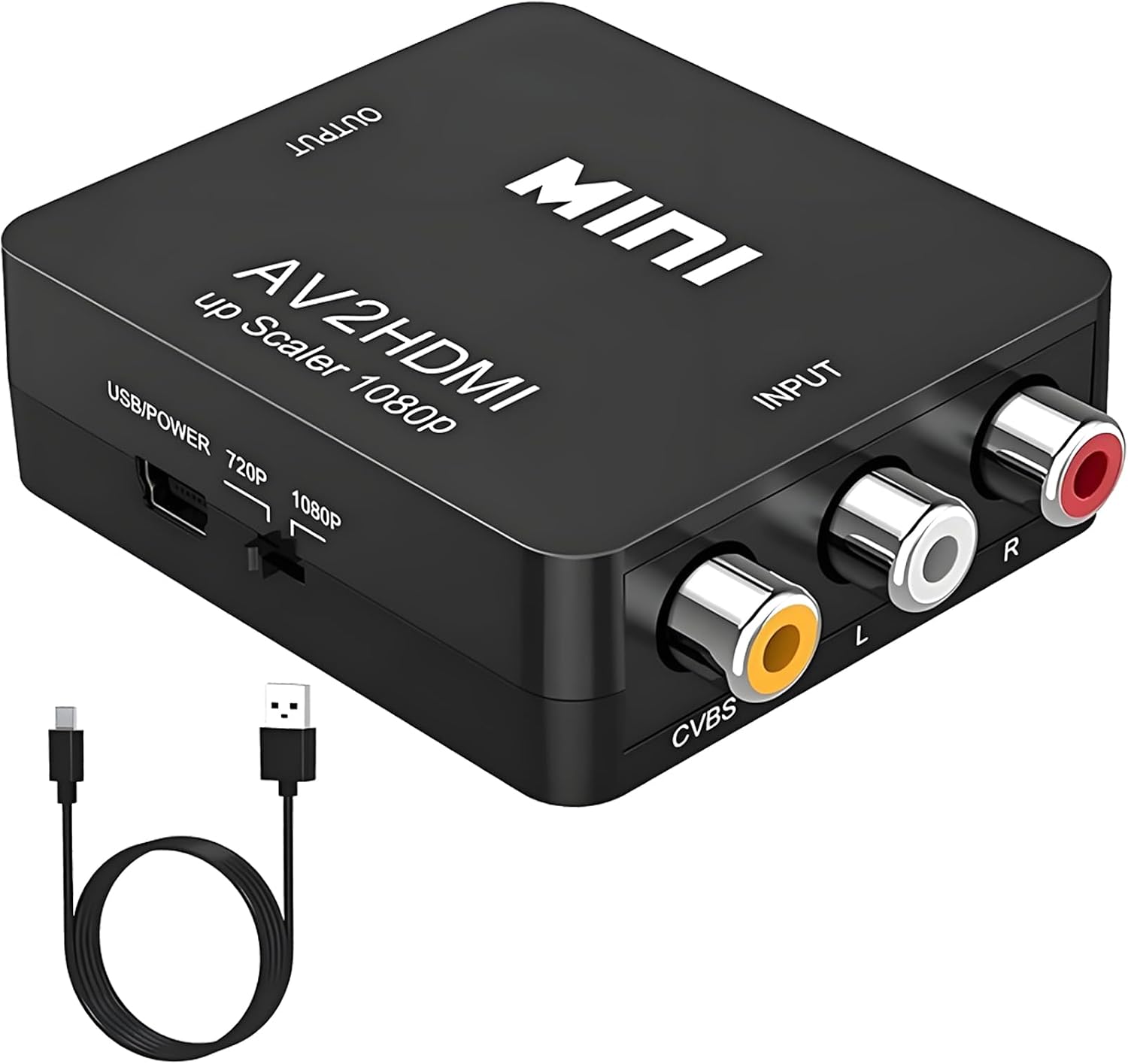 Detalle de GANA RCA auf HDMI Konverter – AV zu HDMI Adapter 720p/1080p