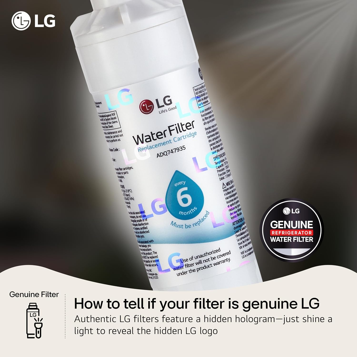 Thumbnail 6 de LG LT1000P Replacement Refrigerator Water Filter (6 Month / 200 Gallon Capacity) – NSF42/53/401