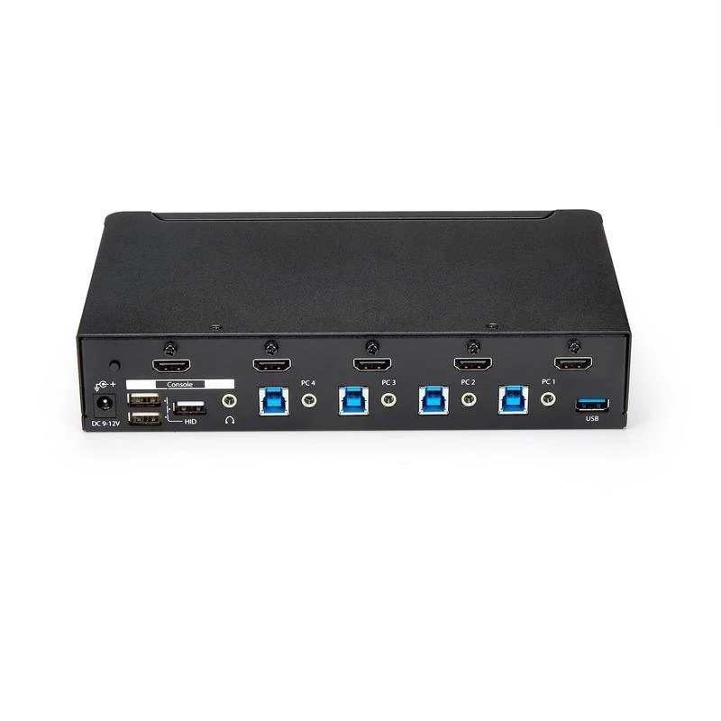 Detalle de Conmutador KVM de 4 Puertos HDMI 1080p con USB 3.0 y Audio para estación de trabajo compartida