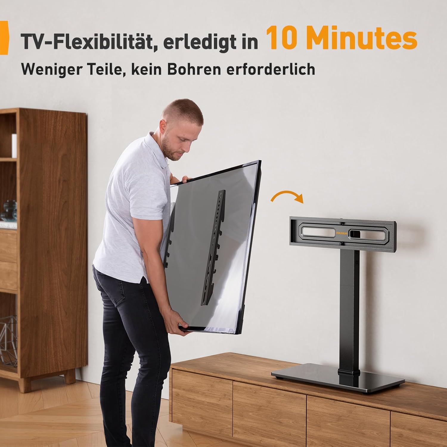 Thumbnail 3 de Perlegear PGTVS26 - Soporte TV Giratorio y Ajustable 32-70"
