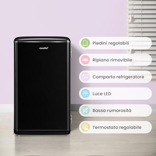 Thumbnail 2 de COMFEE' RCD93BL2EURT(E) Mini Frigo 93L Retrò Tavolo Nero – design classico e compatto