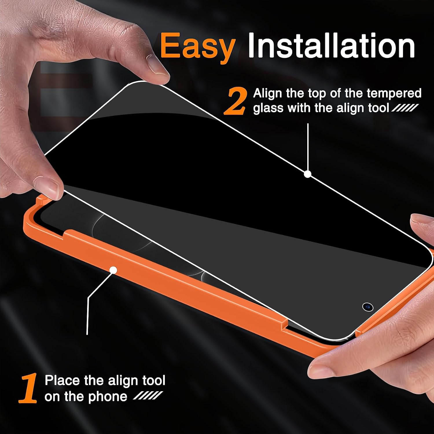 Detalle de Wiaocit iPhone 18 Pro Max Privacy Screen Protector, 9H Tempered Glass, 3+3 Pack