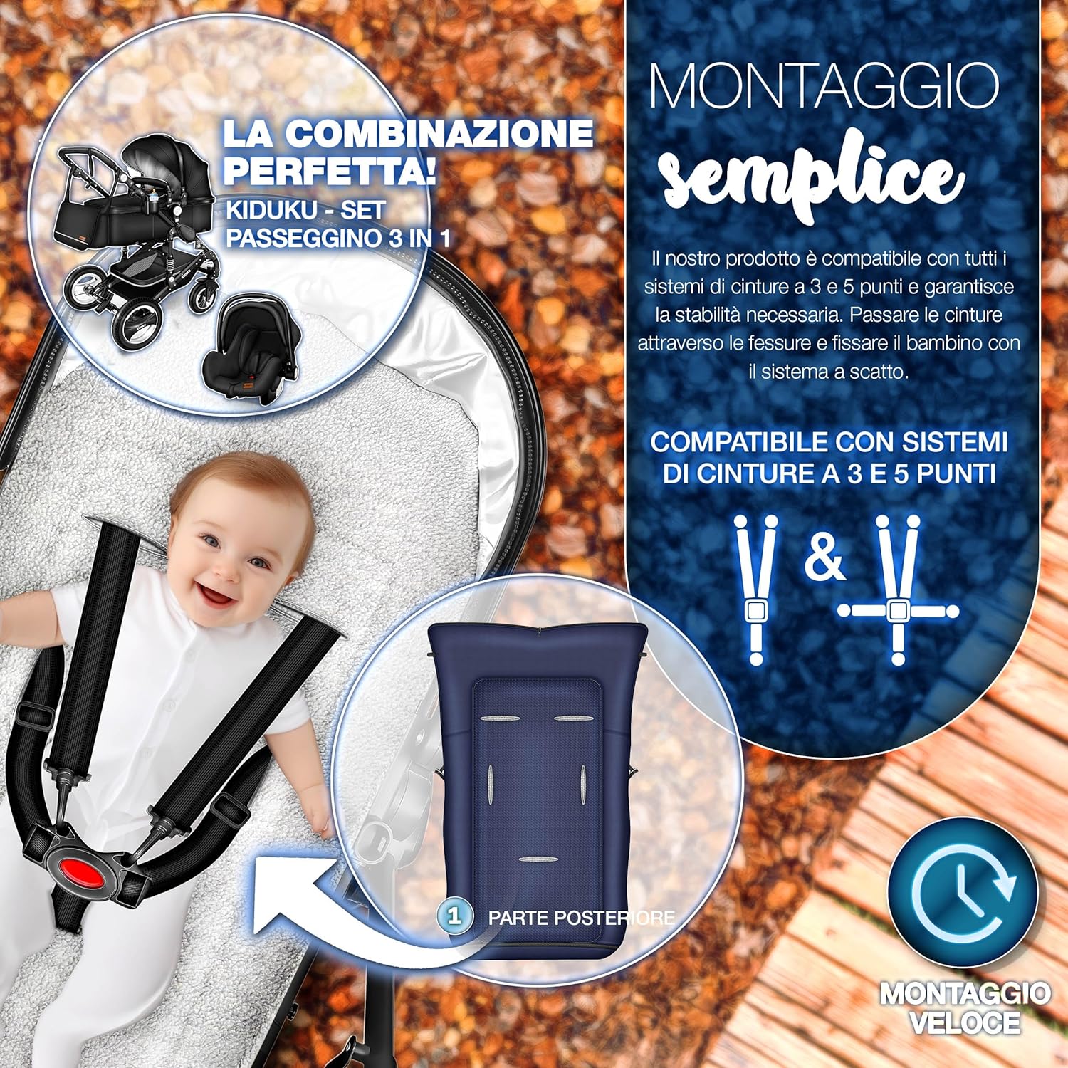 Thumbnail 2 de KIDUKU Sacco Passeggino Universale Invernale