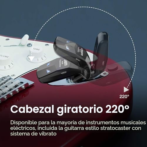 Detalle de LEKATO WS80: Sistema inalámbrico 2,4 GHz para guitarra y bajo