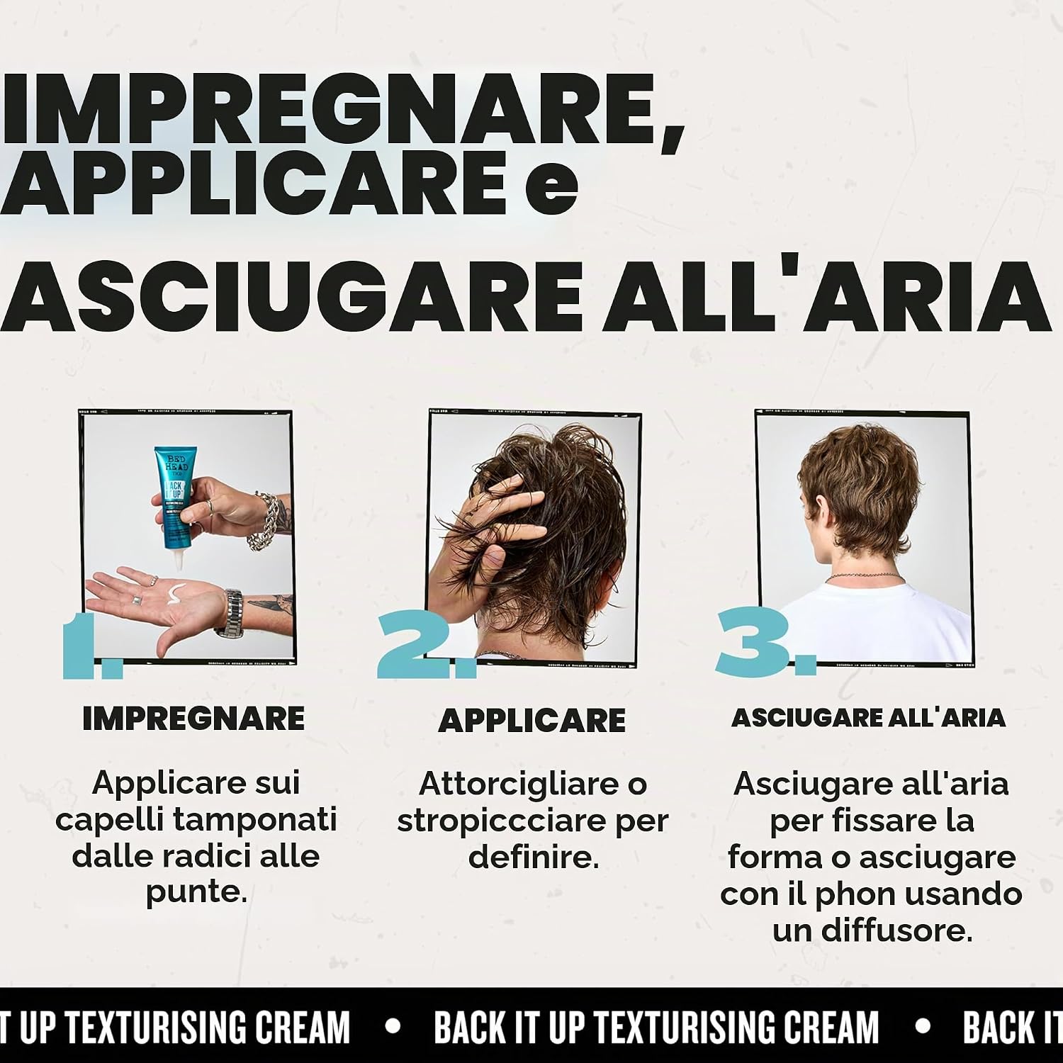 Detalle 2 de Bed Head by TIGI Back It Up 125ml crema cera texturizzante