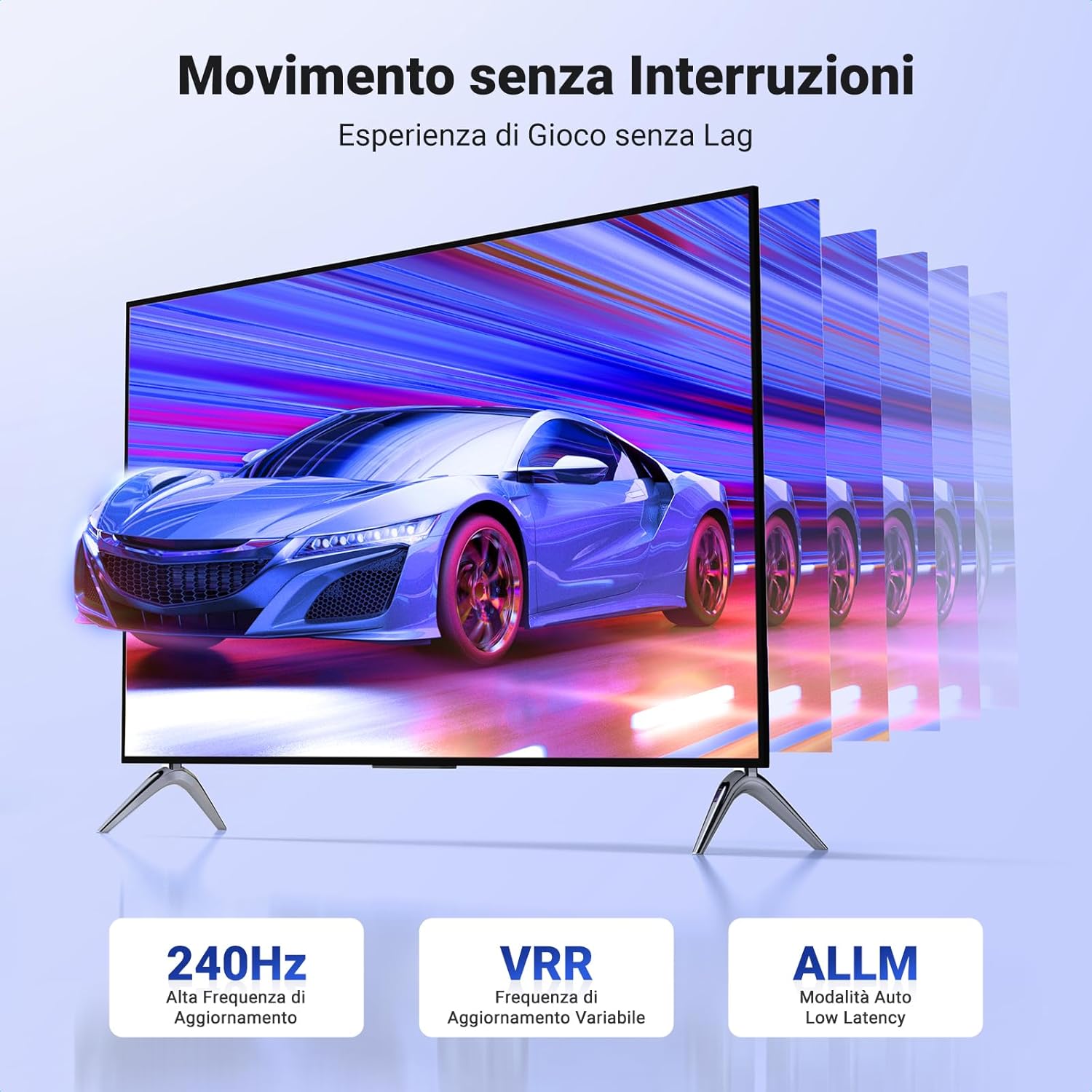 Thumbnail 3 de UGREEN Cavo HDMI 2.1 certificato 8K/10K 60Hz e 4K 120Hz, 48Gbps, eARC, 1 m (nylon intrecciato)