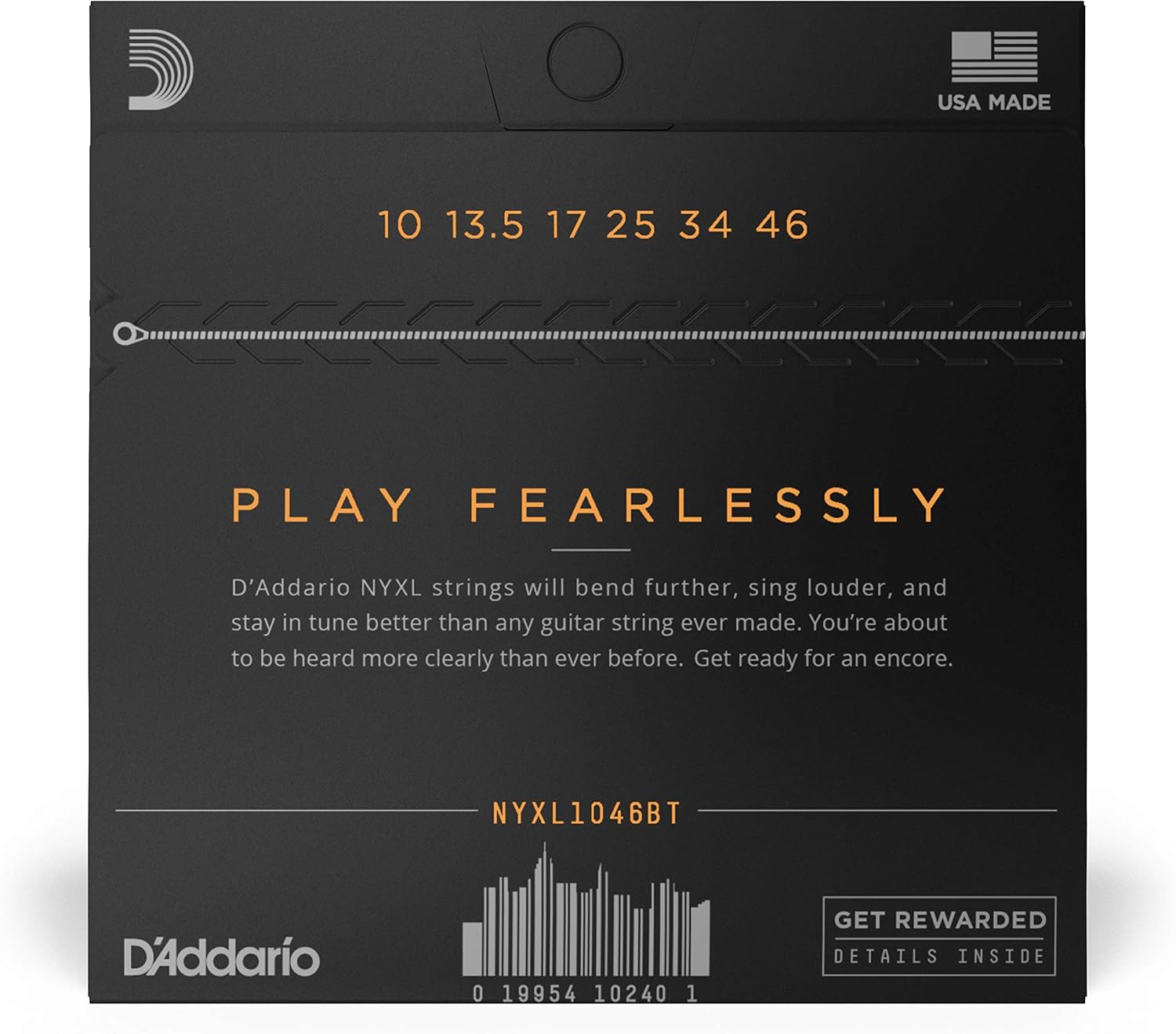 Detalle 2 de D'Addario NYXL1046BT Electric Guitar Strings 10-46 🎸